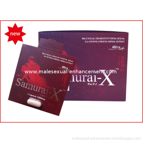100% Natural 1000mg Herbs Samurai-x Male Enhancement, 48 Hours Last Long Time